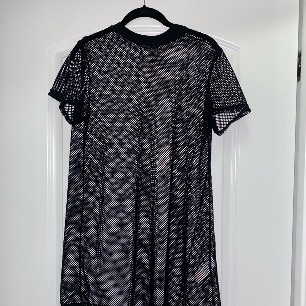Fishnet mesh dress